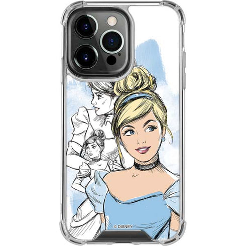 Disney Princess Cinderella Sketch iPhone 15 Pro Clear Case